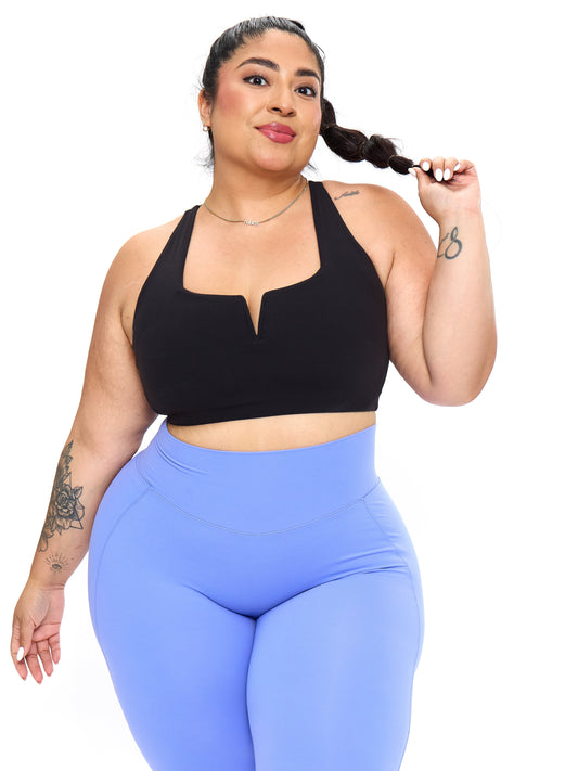 *PREORDER* Nubre Notch Sports Bra - Onyx Black