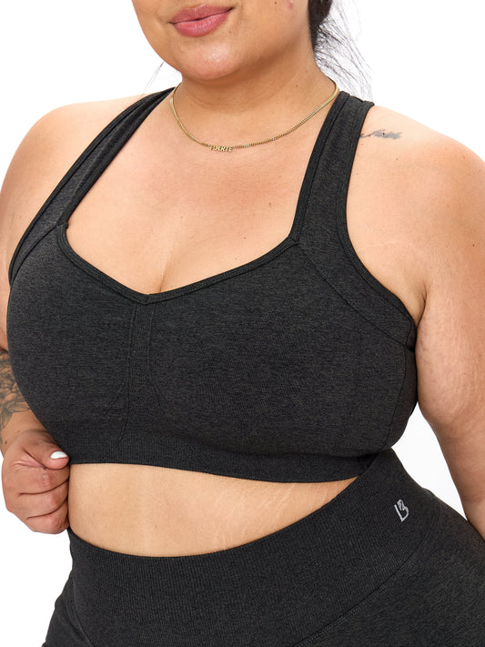Vida Seamless Sports Bra - Charcoal