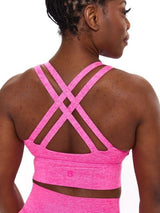 Thumbnail 4 of Twilight Dream Heather Sports Bra - Candy Crush Pink, 4 of 5