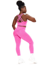 Thumbnail 5 of Twilight Dream Heather Sports Bra - Candy Crush Pink, 5 of 5