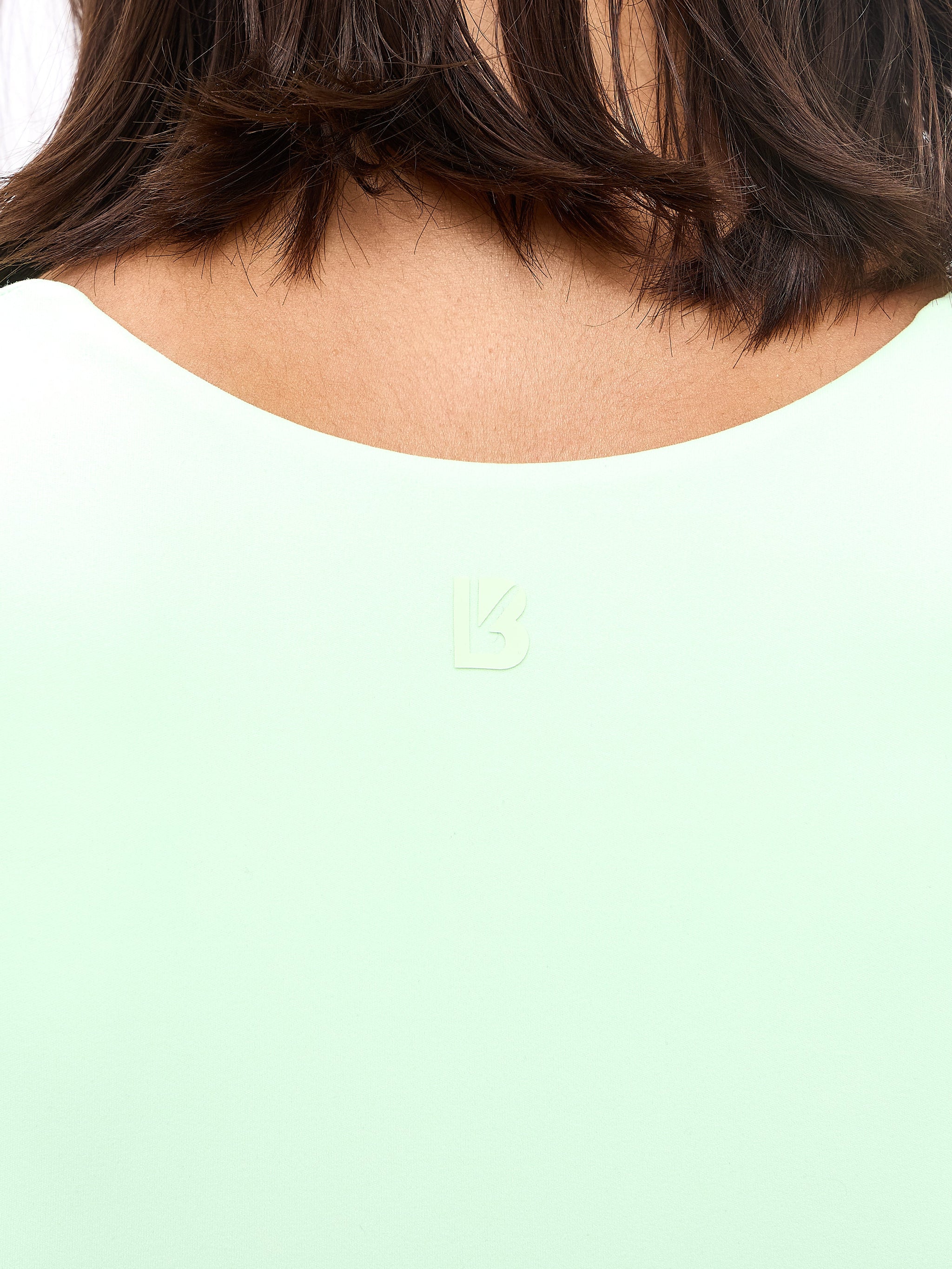 Long Sleeve Curve Crop - Honeydew