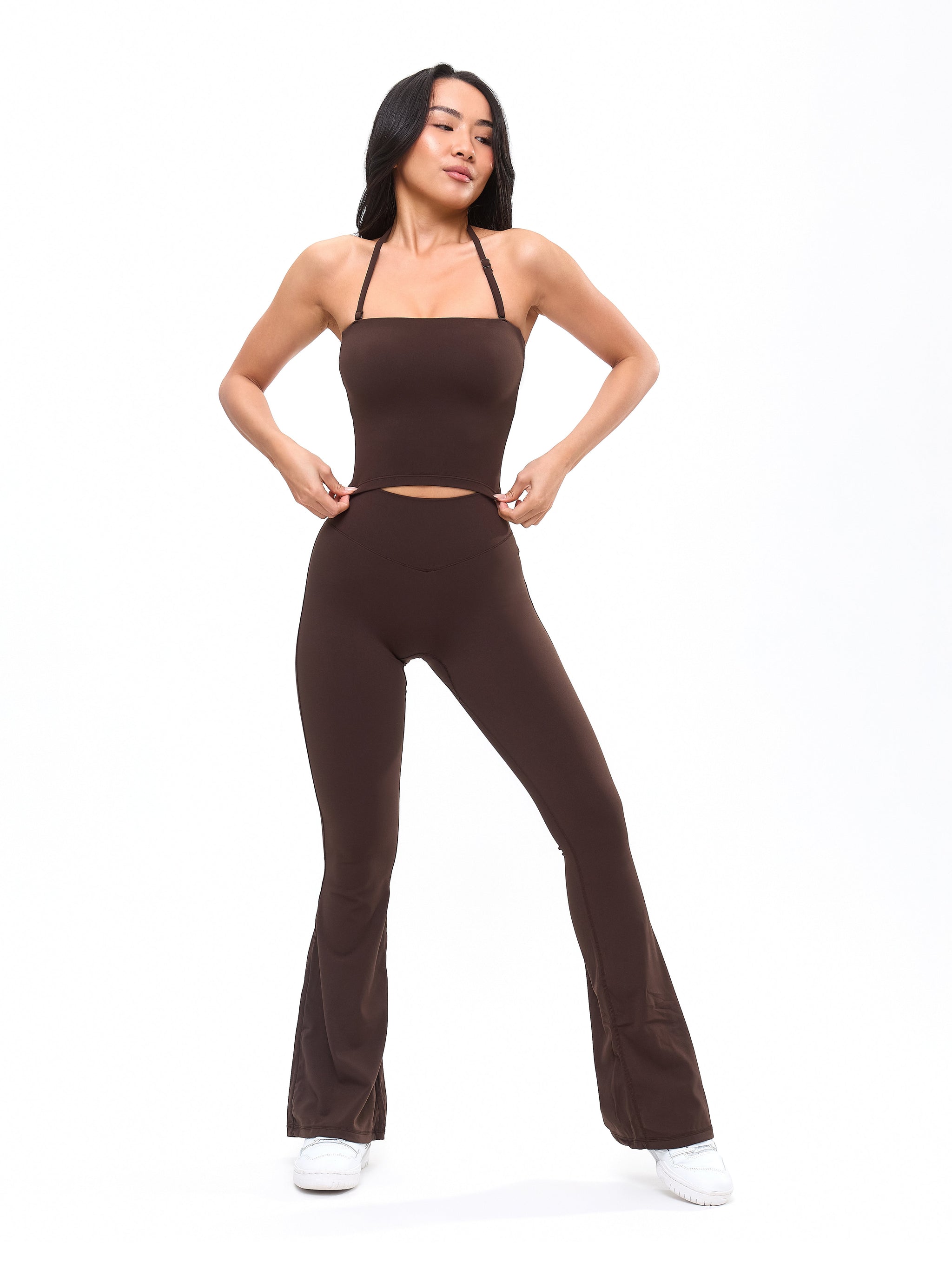 Aggressive Scrunch Flare Legging - Cold Brew
