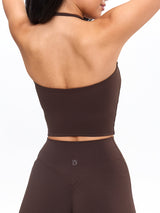Thumbnail 5 of Butter Bandeau Crop - Cold Brew, 5 of 7