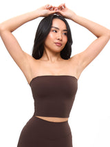 Thumbnail 4 of Butter Bandeau Crop - Cold Brew, 4 of 7
