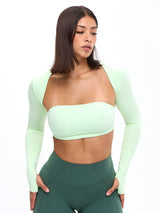 Thumbnail 2 of Airknit Bolero Shrug - Honeydew, 2 of 6