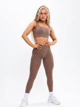 Thumbnail 2 of Snatched Seamless Legging - Chai Latte, 2 of 6