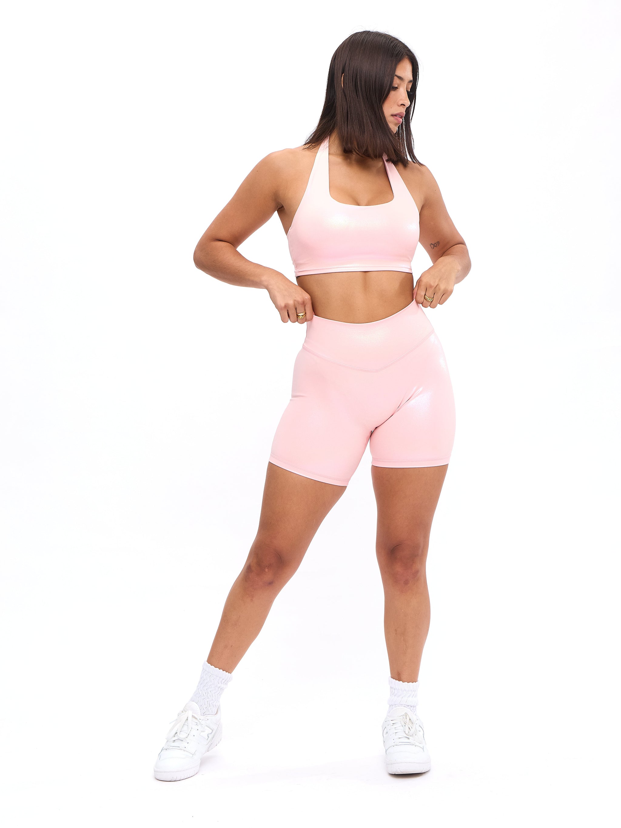 Revolution Halter Crop V2 - Pink Holographic