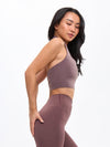 Revolution Halter Crop - Mocha Berry