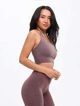 Thumbnail 1 of Revolution Halter Crop - Mocha Berry, 1 of 6