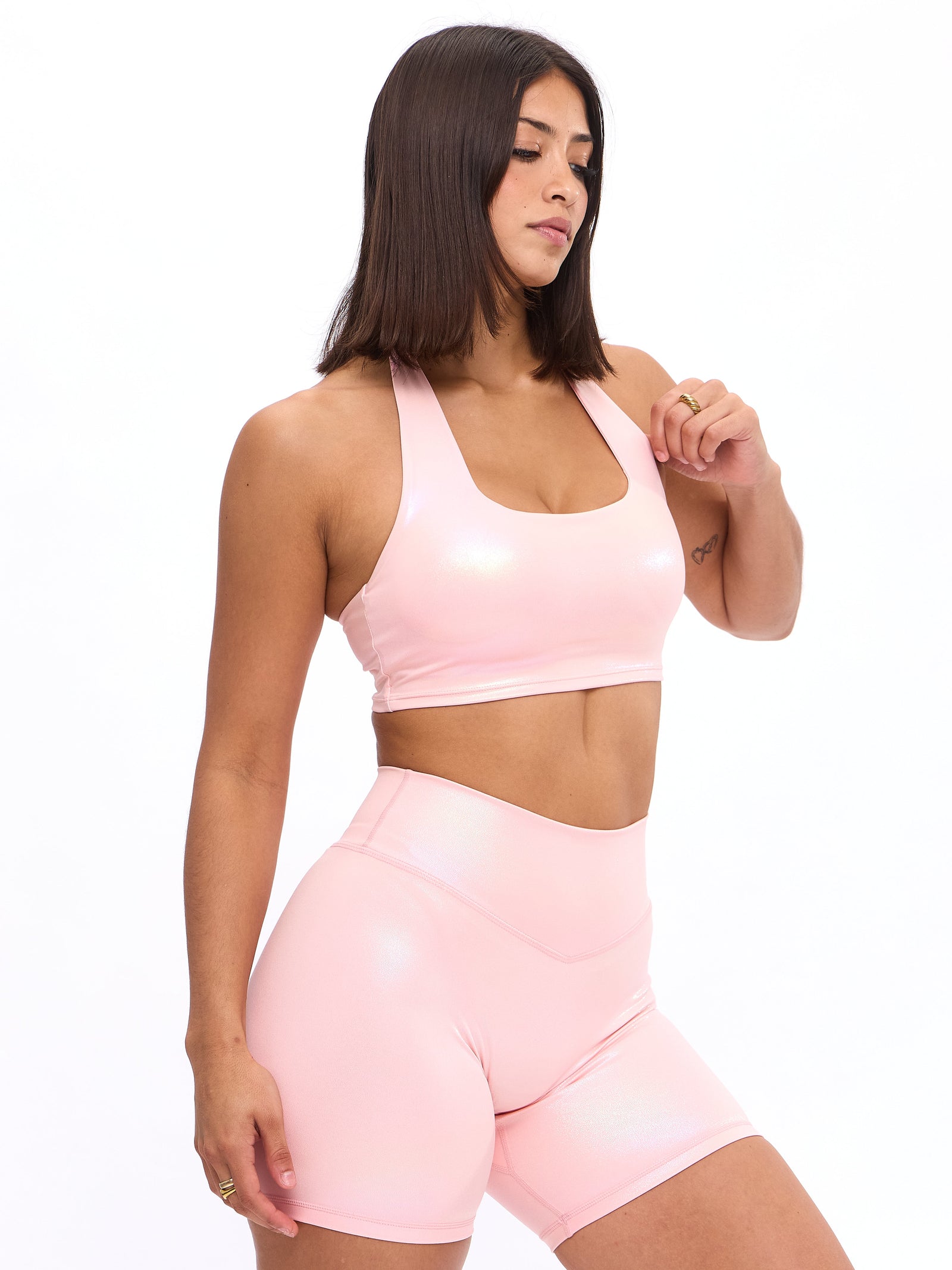 Revolution Halter Crop V2 - Pink Holographic