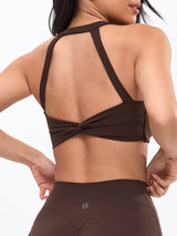 Thumbnail 2 of Double Twist Sports Bra - Cold Brew, 2 of 6