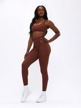 Thumbnail 2 of Lit Laser Cut Legging - Mocha, 2 of 6
