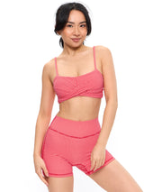 Thumbnail 3 of Ivy Wrap Sports Bra - Red Gingham, 3 of 7