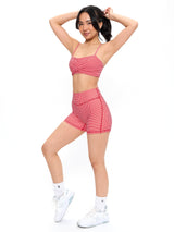 Thumbnail 4 of Ivy Wrap Sports Bra - Red Gingham, 4 of 7