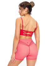 Thumbnail 5 of Ivy Wrap Sports Bra - Salsa Red, 5 of 5