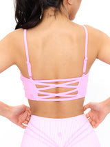 Thumbnail 6 of Ivy Wrap Sports Bra - Pink Starburst, 6 of 6