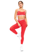 Thumbnail 4 of Dream Heather Contrast Legging - Salsa Red, 4 of 8