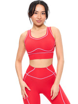 Airbrush Hourglass Sports Bra - Salsa Red