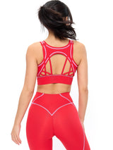 Airbrush Hourglass Sports Bra - Salsa Red