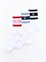 Thumbnail 1 of 3 Pack Half Crew Stripe Sock - Story Stripe, 1 of 6