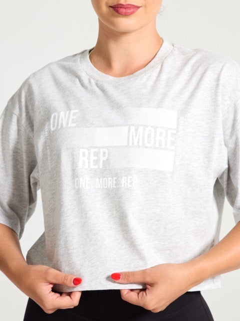 *PREORDER* Rep Crop Tee - Heather Grey