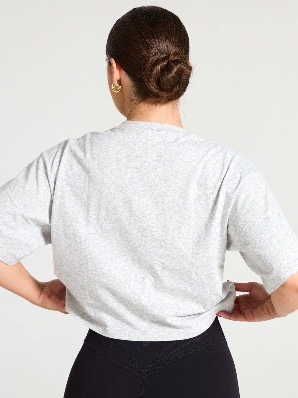 *PREORDER* Rep Crop Tee - Heather Grey