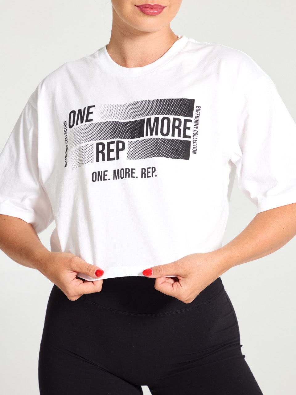 *PREORDER* Rep Crop Tee - White