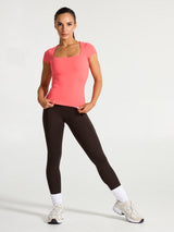 Thumbnail 2 of Butter Short Sleeve Hip Top - Tequila Sunrise, 2 of 5