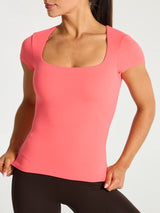 Thumbnail 1 of Butter Short Sleeve Hip Top - Tequila Sunrise, 1 of 5