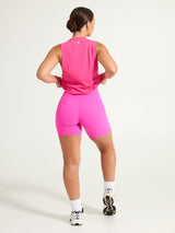 Thumbnail 4 of Run Crop Tank - Pink Crush, 4 of 6