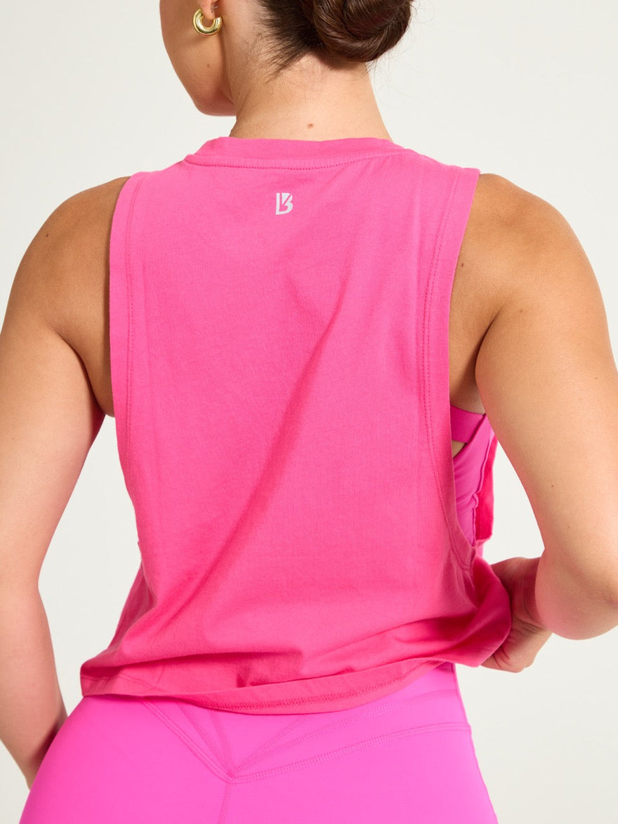 *PREORDER* Run Crop Tank - Pink Crush