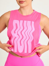 Thumbnail 1 of Run Crop Tank - Pink Crush, 1 of 6