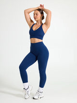Thumbnail 2 of Candy Wrap Sports Bra - Indigo Shadow, 2 of 6