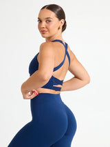 Thumbnail 5 of Candy Wrap Sports Bra - Indigo Shadow, 5 of 6