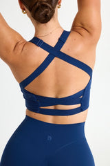 Thumbnail 3 of Candy Wrap Sports Bra - Indigo Shadow, 3 of 6