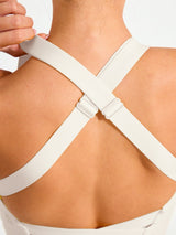 Thumbnail 4 of Candy Wrap Sports Bra - Oatmilk, 4 of 5