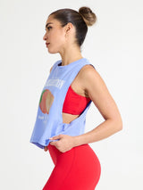 Thumbnail 4 of Market Crop Tank - Rainwater Blue, 4 of 5