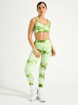 Thumbnail 2 of Double Dip Butter Sports Bra - Honeydew Tie Dye, 2 of 6