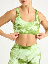 Thumbnail 1 of Double Dip Butter Sports Bra - Honeydew Tie Dye, 1 of 6