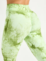 Thumbnail 1 of Aggressive Scrunch Legging - Honeydew Tie Dye, 1 of 6