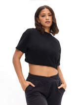 Thumbnail 4 of Slouchy Twist Tee - Onyx Black, 4 of 5