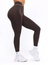Thumbnail 2 of Dream Heather Contrast Legging - Cold Brew and Grounds, 2 of 8
