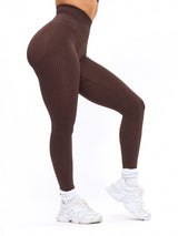 Thumbnail 4 of Waterfall Seamless Legging - Coffee, 4 of 8