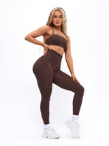 Thumbnail 2 of Waterfall Seamless Legging - Coffee, 2 of 8