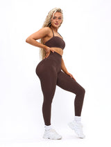 Thumbnail 8 of Waterfall Seamless Legging - Coffee, 8 of 8