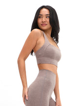 Thumbnail 4 of Dream Heather Square Neck Sports Bra - Grit, 4 of 6