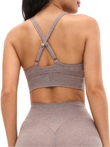Thumbnail 5 of Dream Heather Square Neck Sports Bra - Grit, 5 of 6