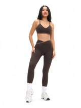 Thumbnail 5 of Dream Heather Contrast Sports Bra - Cold Brew and Grounds, 5 of 5