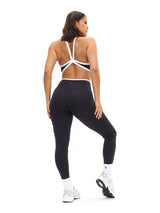 Thumbnail 5 of Dream Heather Contrast Sports Bra - Black and White, 5 of 5