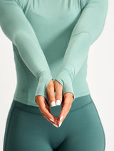 Thumbnail 2 of Halo Long Sleeve Baby Tee - Garden Party, 2 of 6